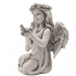 20cm Sitting Angel Holding Bird Statue