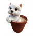 18cm Maltese Dog In Pot