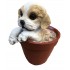 18cm Dog In Pot