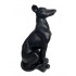 41cm Sitting Dog Glossy Black