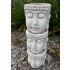 54cm White Three Buddha Heads Planter