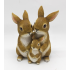 25cm Rabbit Family Statue